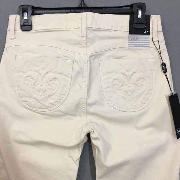 NWT Siwy Jean Womens Straight Leg Size 27 Lynn Milkshake Mid Rise Stretch   New - Picture 2 of 16